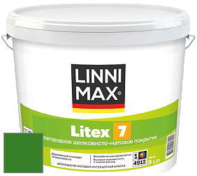 Краска LINNIMAX LITEX 7 / ЛИННИМАКС ЛИТЕКС 7  (CAPAROL SAMTEX 7) латексная краска цвет Verdo 10 